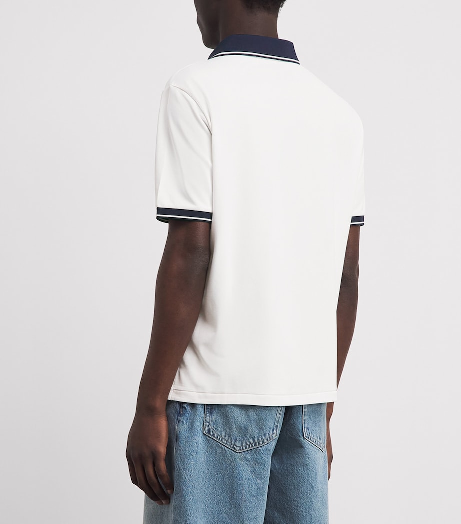 RLX Ralph Lauren Mens x Wimbledon Performance Piqué Polo Shirt Ceramic White Image 5