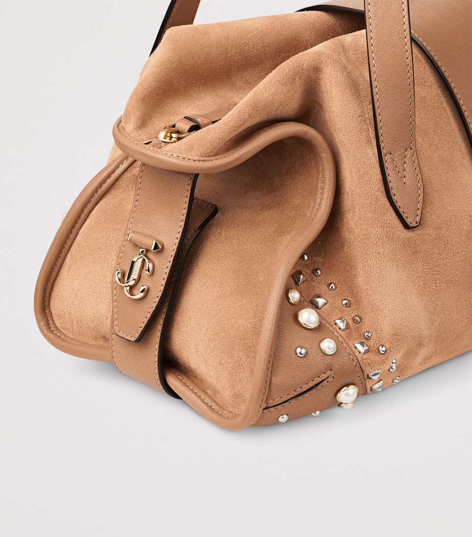 Suede Bar Holdall Bag TOFFEE/IVORY/SHINY G Image 5