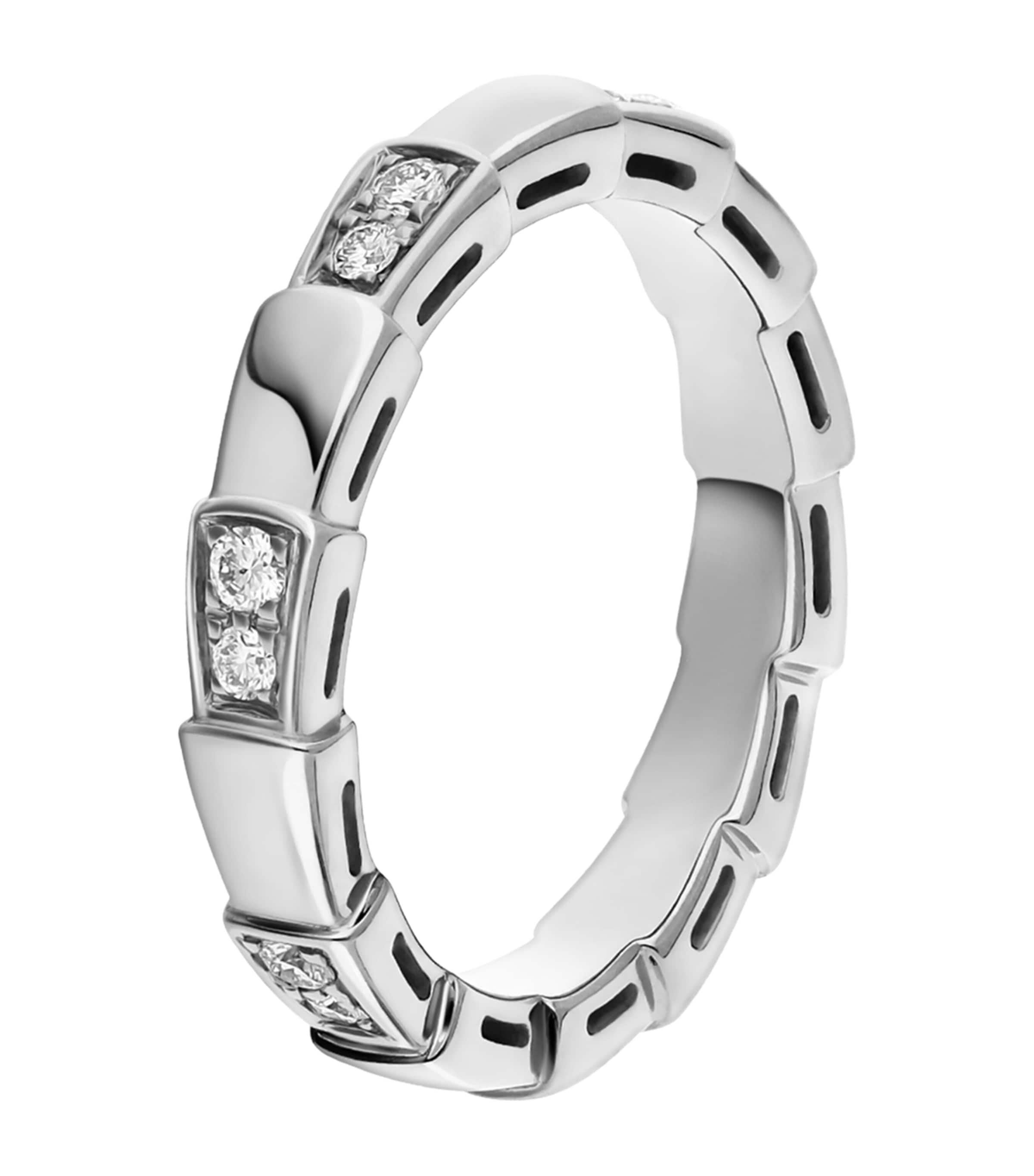 White Gold and Diamond Serpenti Viper Ring WHITE GOLD Image 1