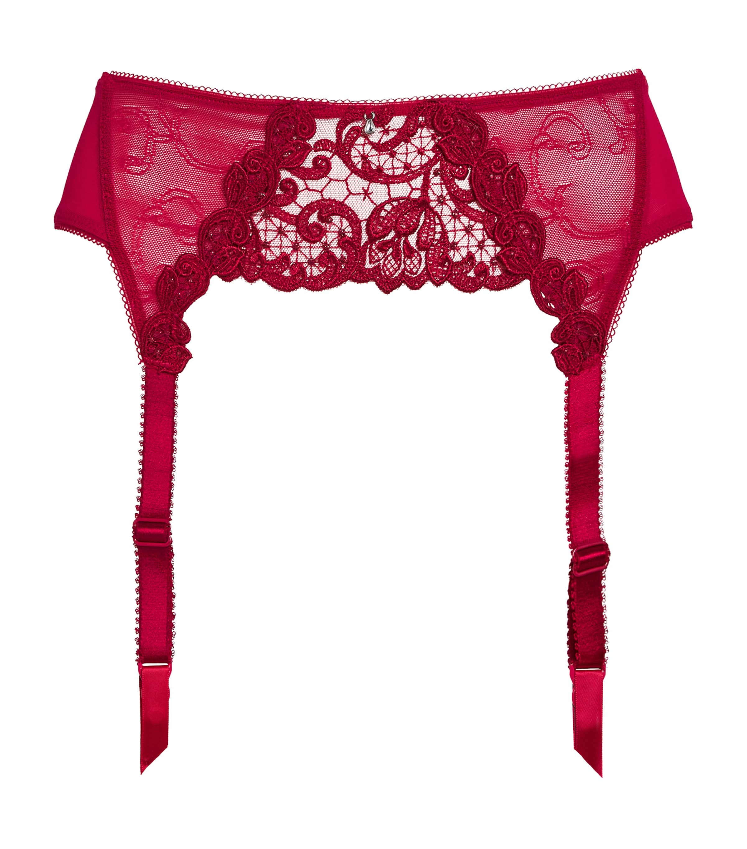 Fantasie Womens Portia Suspender Belt Red Red Image 1