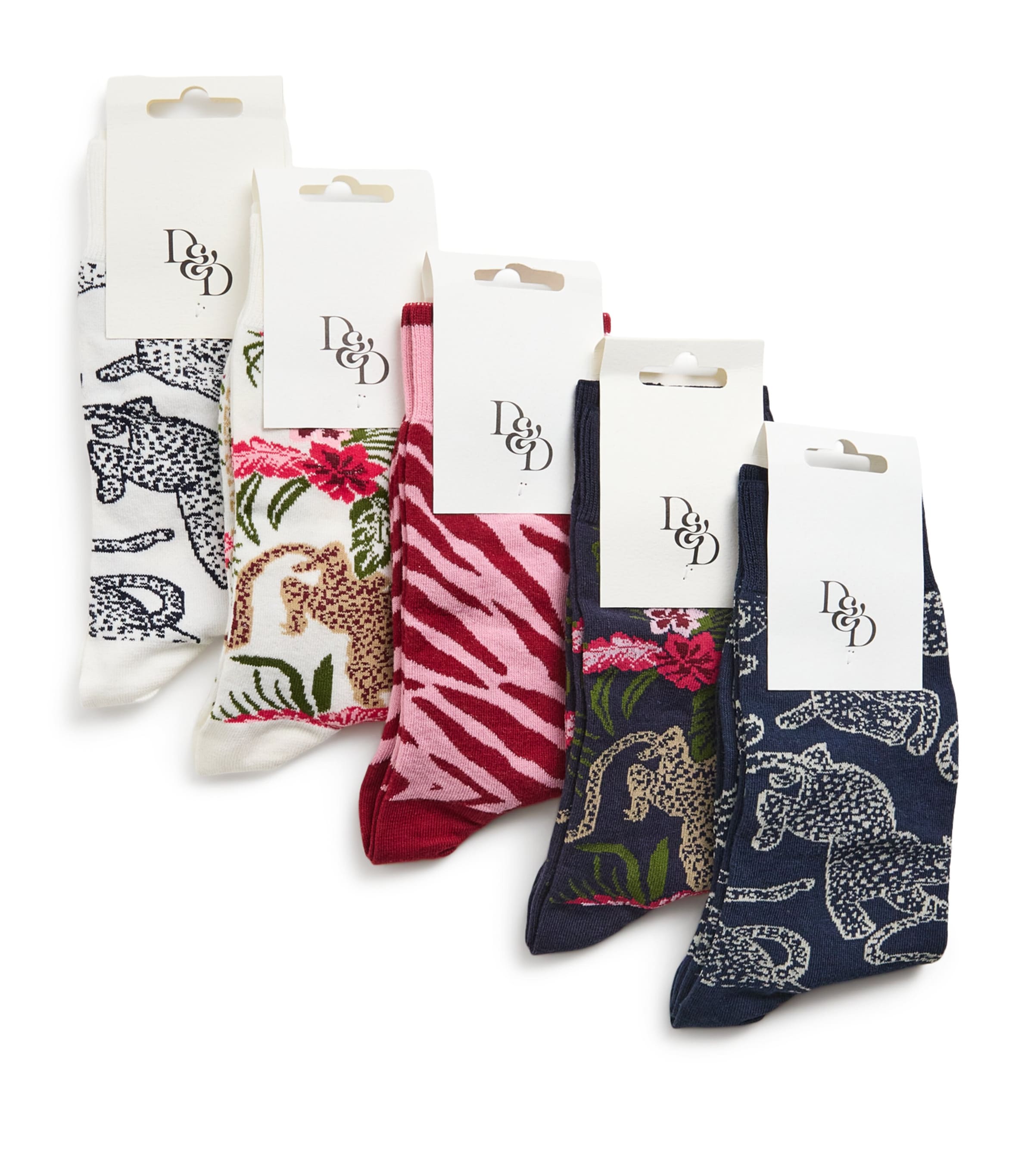Desmond & Dempsey Cotton-blend Patterned Socks