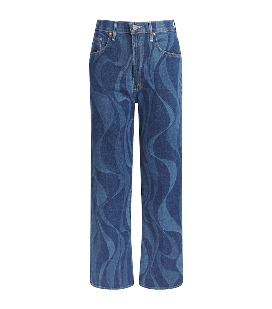 MOTHER Womens The Lasso Sneak Barrel-Leg Jeans Twist Of Fate Image 1