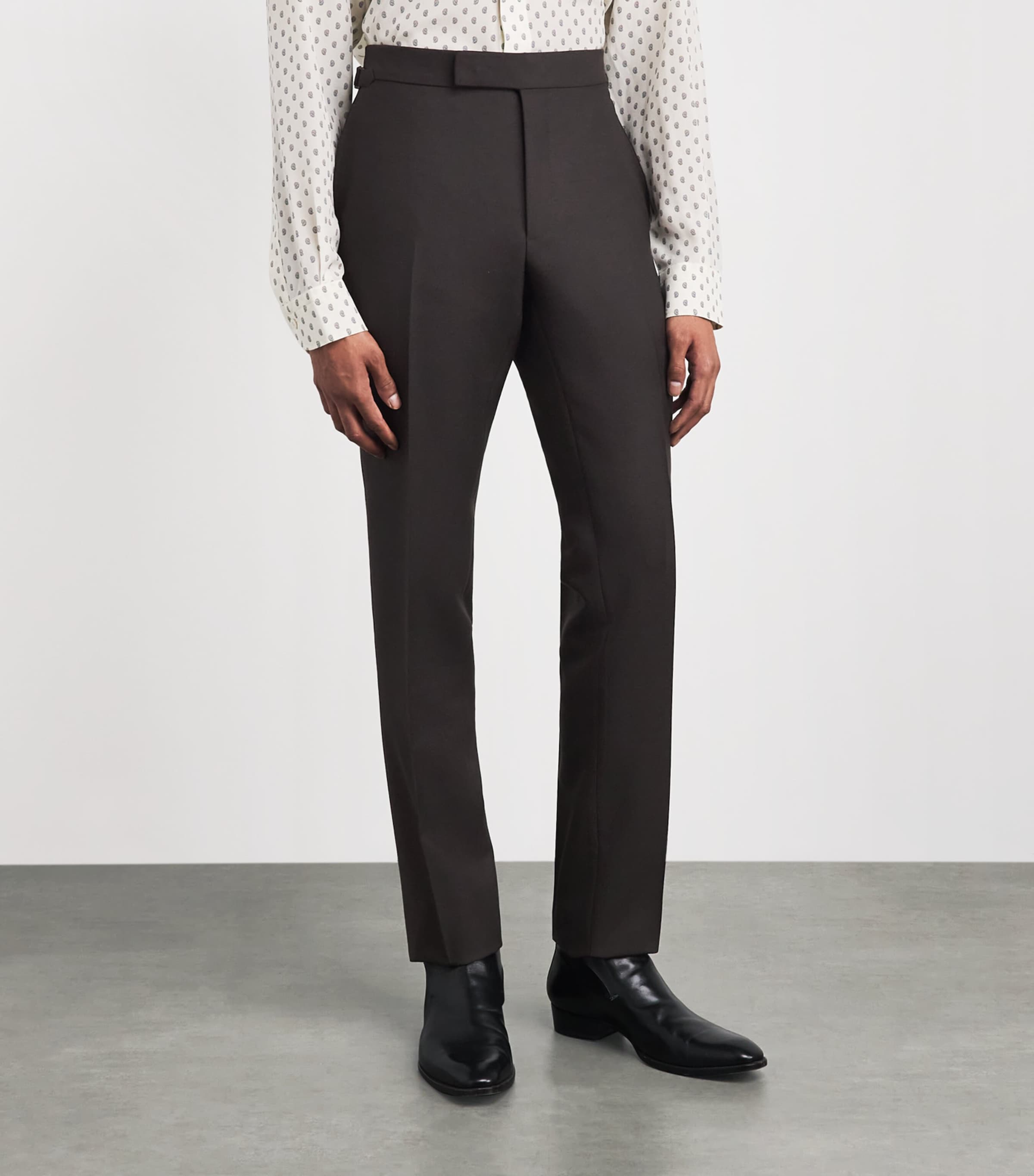 TOM FORD Mens Wool-Mohair Tailored Trousers Ecj Image 4