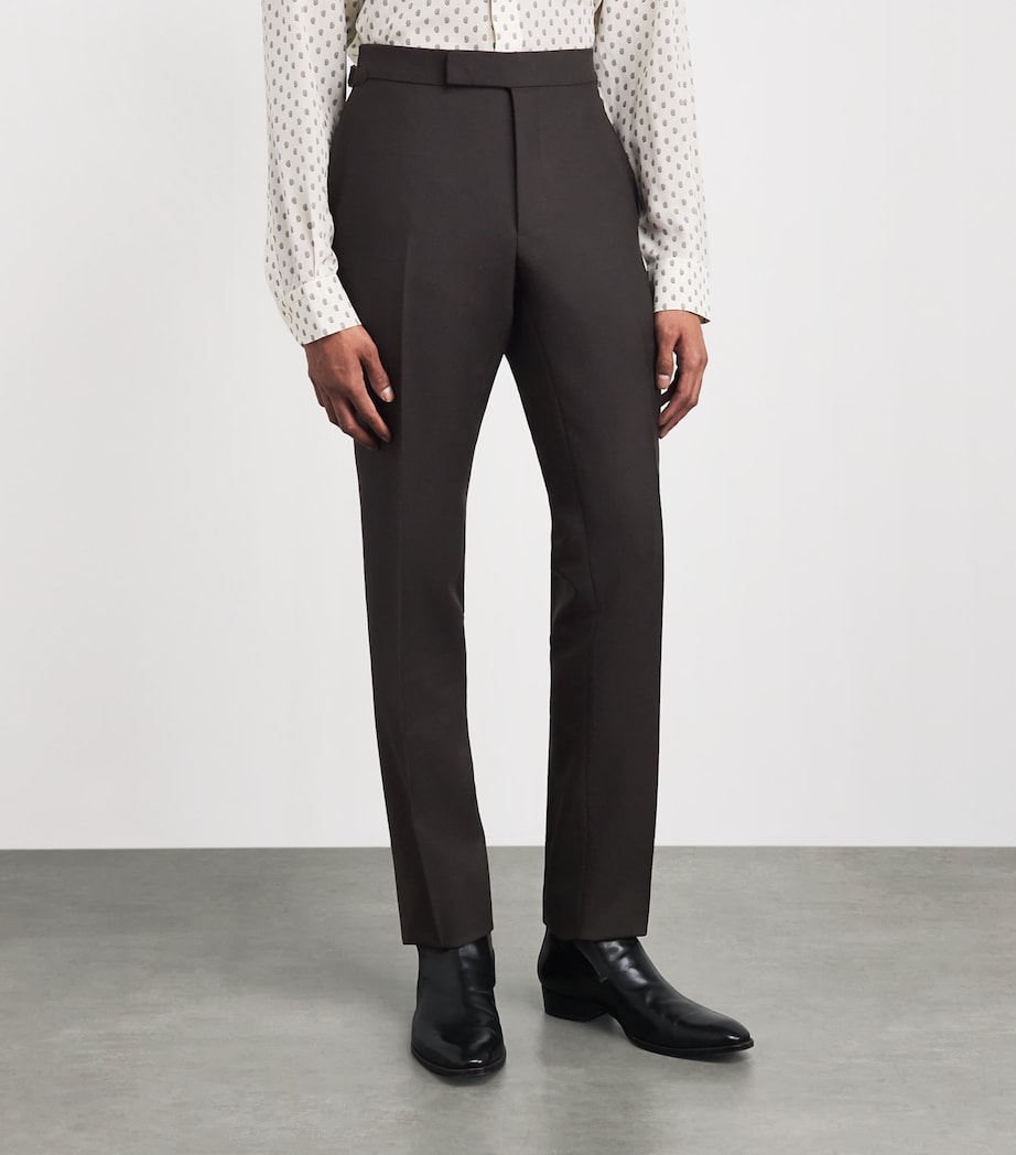 TOM FORD Mens Wool-Mohair Tailored Trousers Ecj Image 4