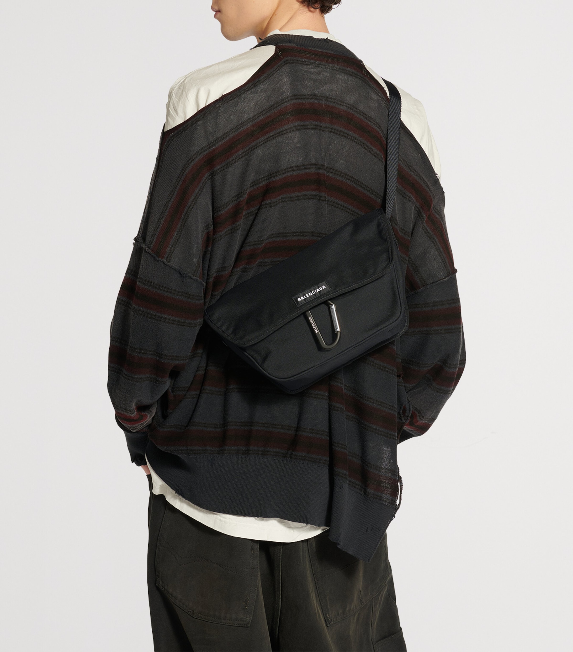 Balenciaga Black Explorer Flap Messenger Bag | Harrods SA