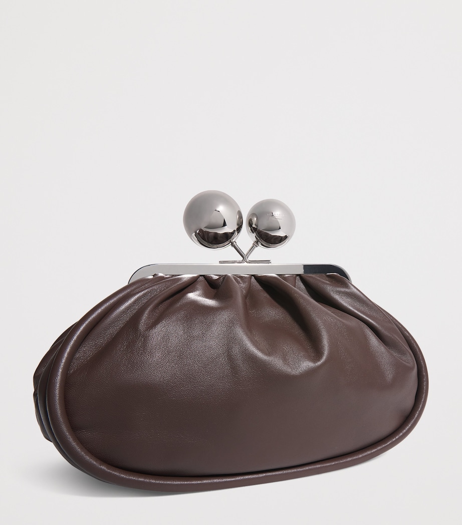 Medium Leather Pasticcino Clutch Bag BROWN Image 3