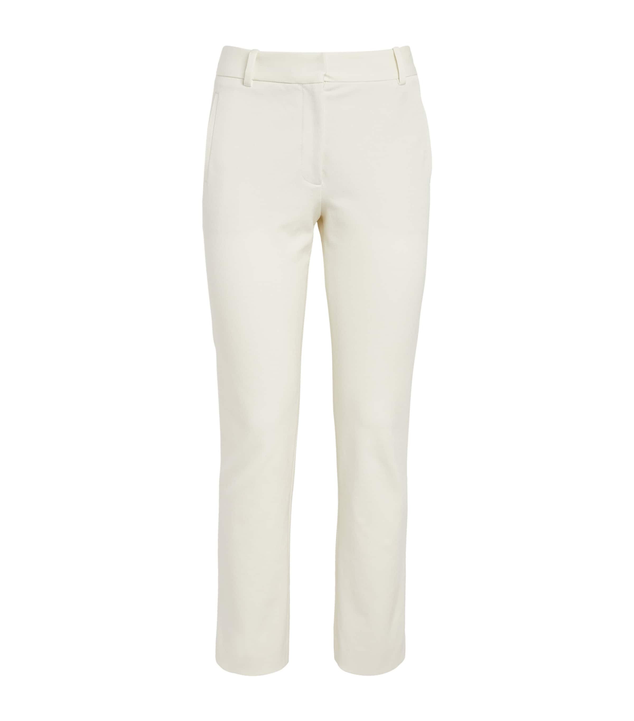 Shop Joseph Gabardine Stretch New Eliston Trousers In White