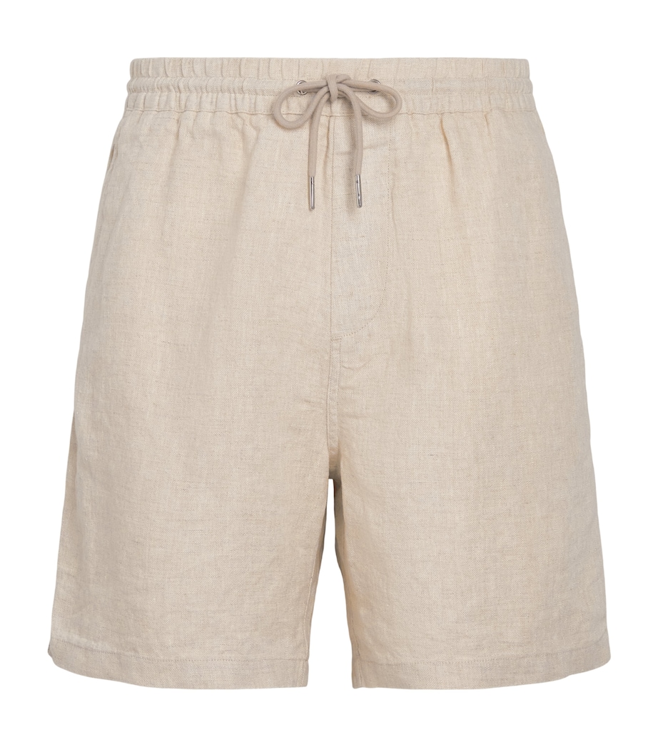 NN07 Mens Linen Drawstring Gregor Shorts Oat Image 1