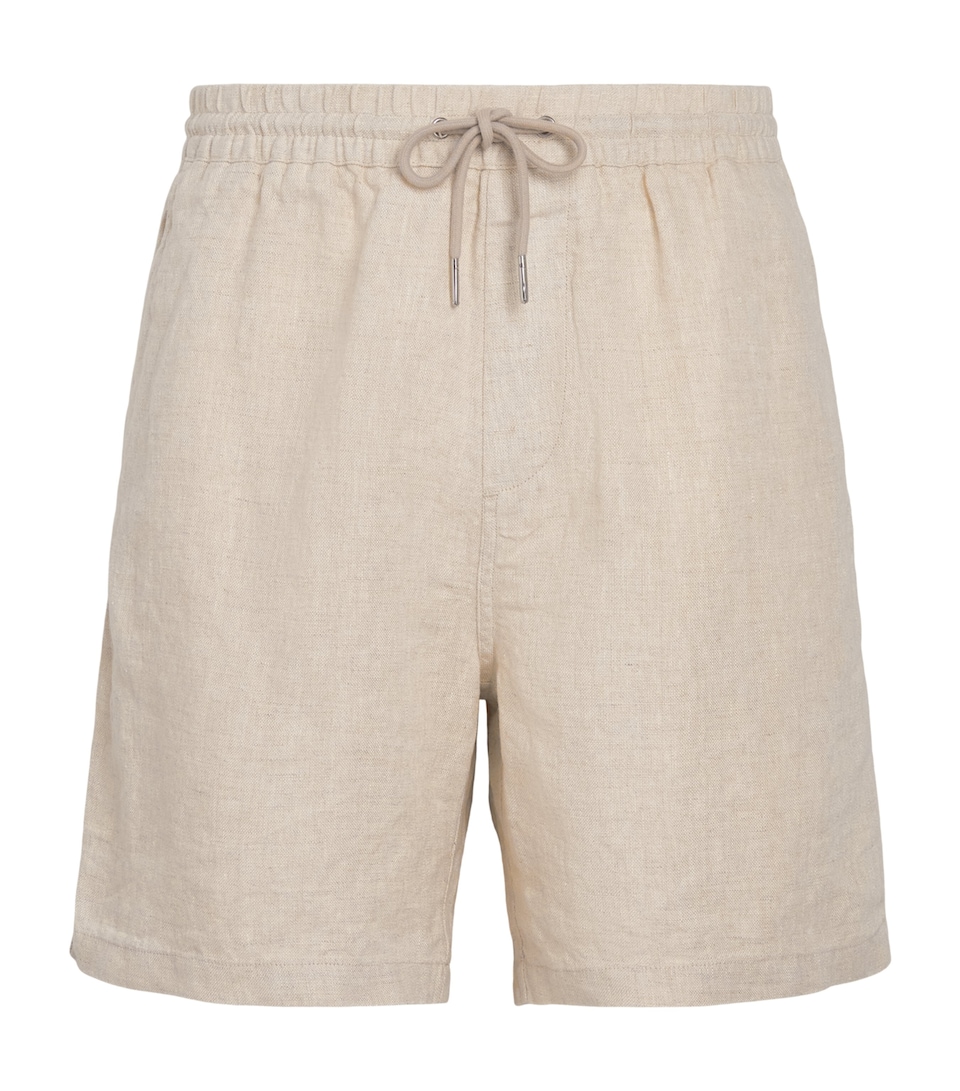 NN.07 Linen Drawstring Gregor Shorts Oat