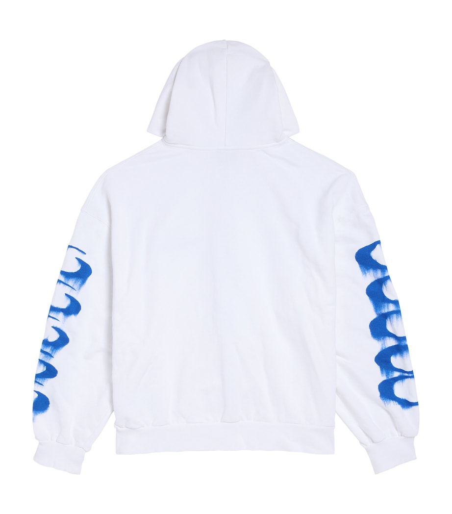 Balenciaga Mens Cotton Wet Brush Zip-Up Hoodie Image 2