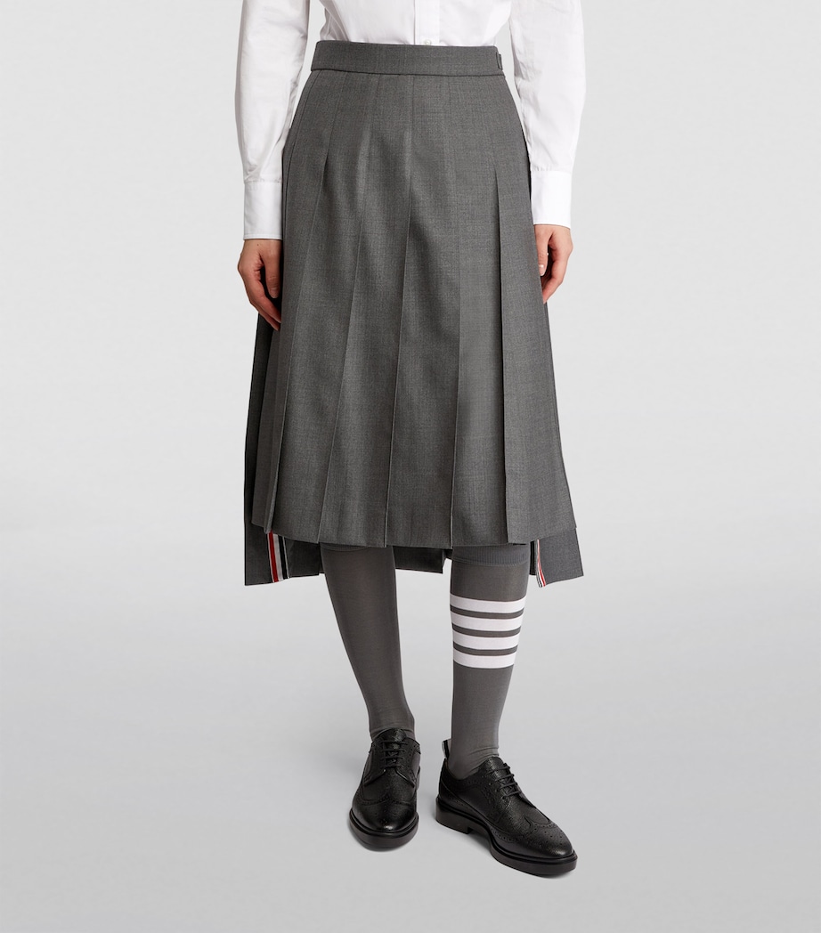 Pleated Midi Skirt MED GREY Image 3