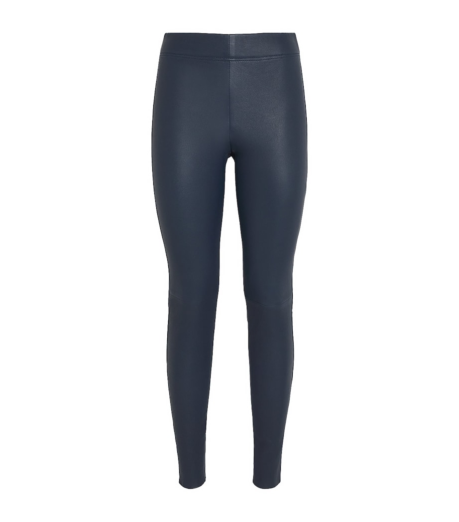 Stretch-Leather Leggings INDIGO Image 1
