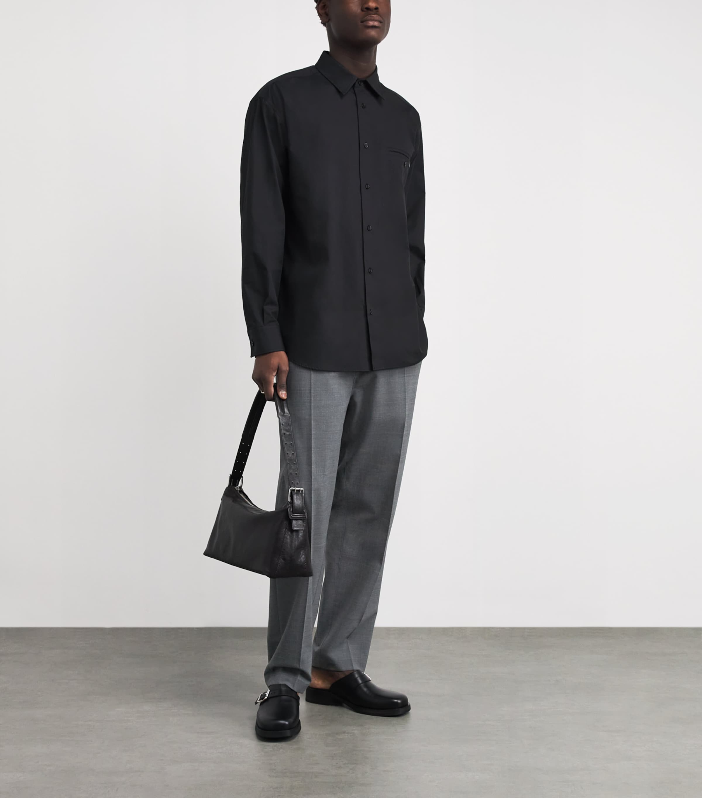 Drawstring Straight Tailored Trousers 860M Image 2