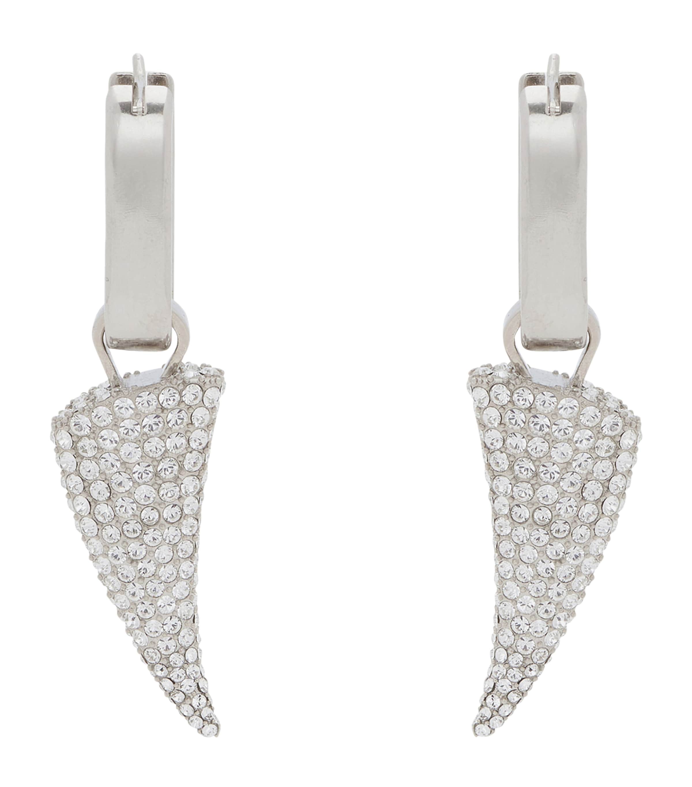 Alexander Mcqueen Palladium-plated Tiger Claw Earrings In Black