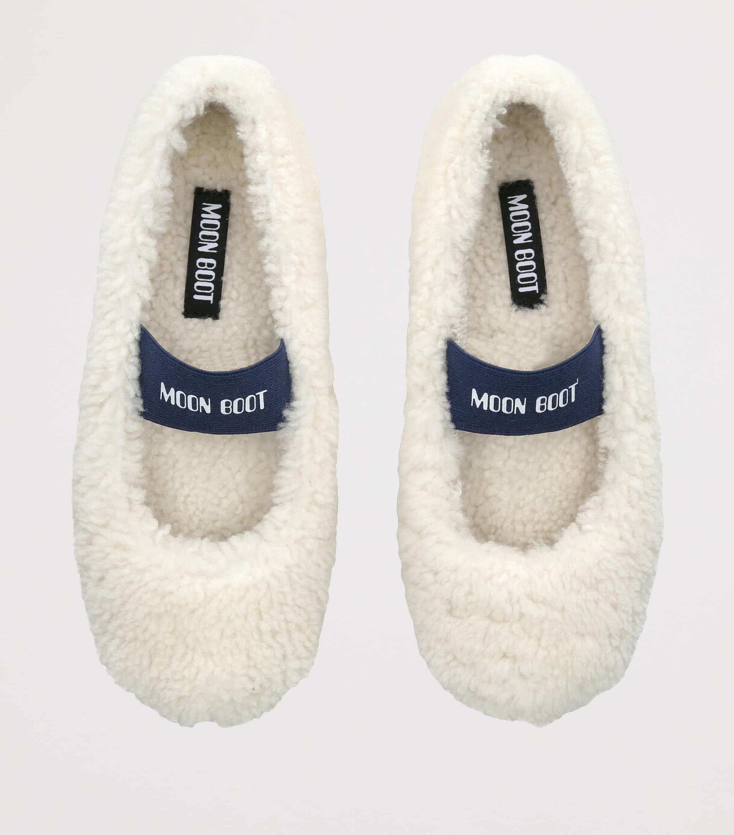 Shearling Ballet Flats WHITE Image 4