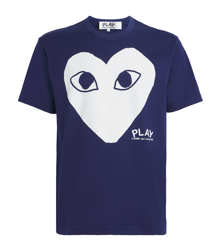 Comme Des Garçons Play Mens Heart Logo T-Shirt Navy Image 1