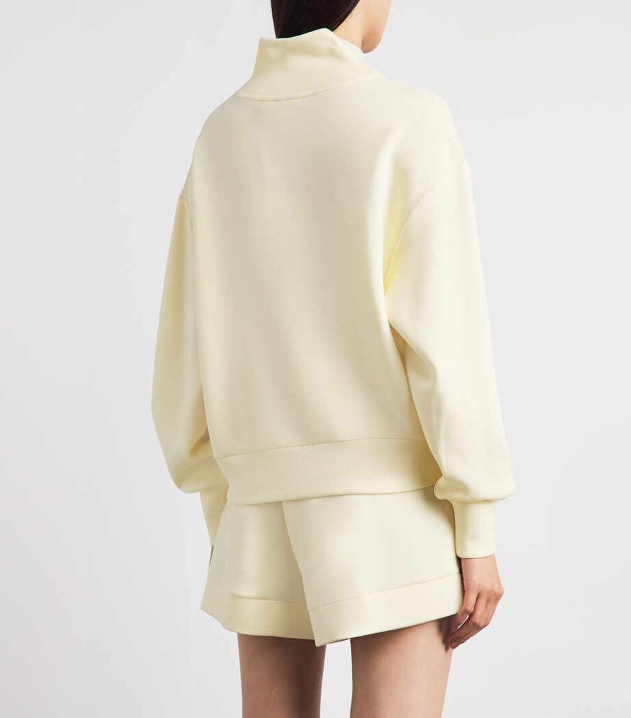 Varley Womens Davidson Quarter-Zip Sweatshirt Anise Flower Image 5