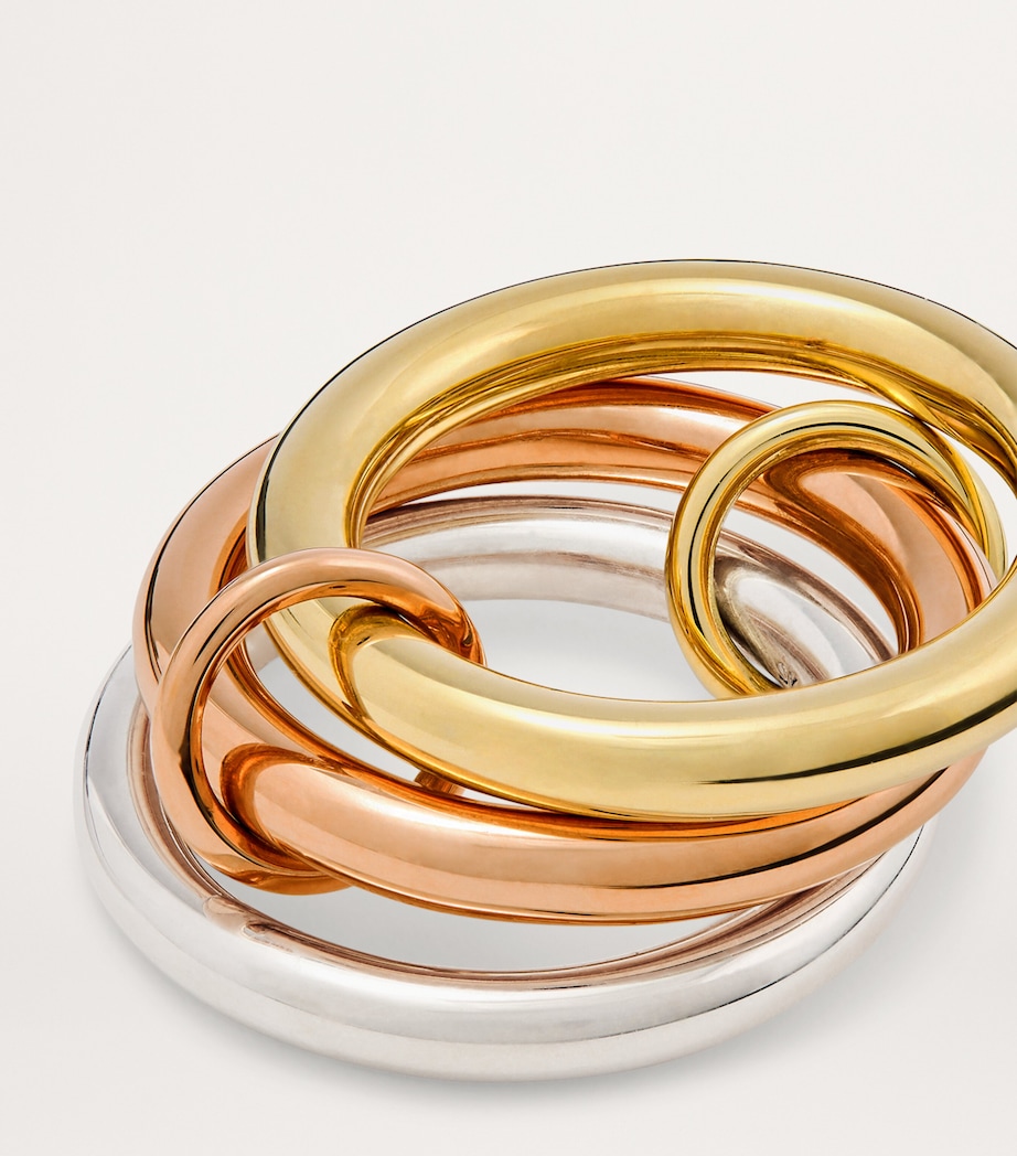 Sterling Silver and Mixed Gold Mercury Ring STERLING SILVER Image 4