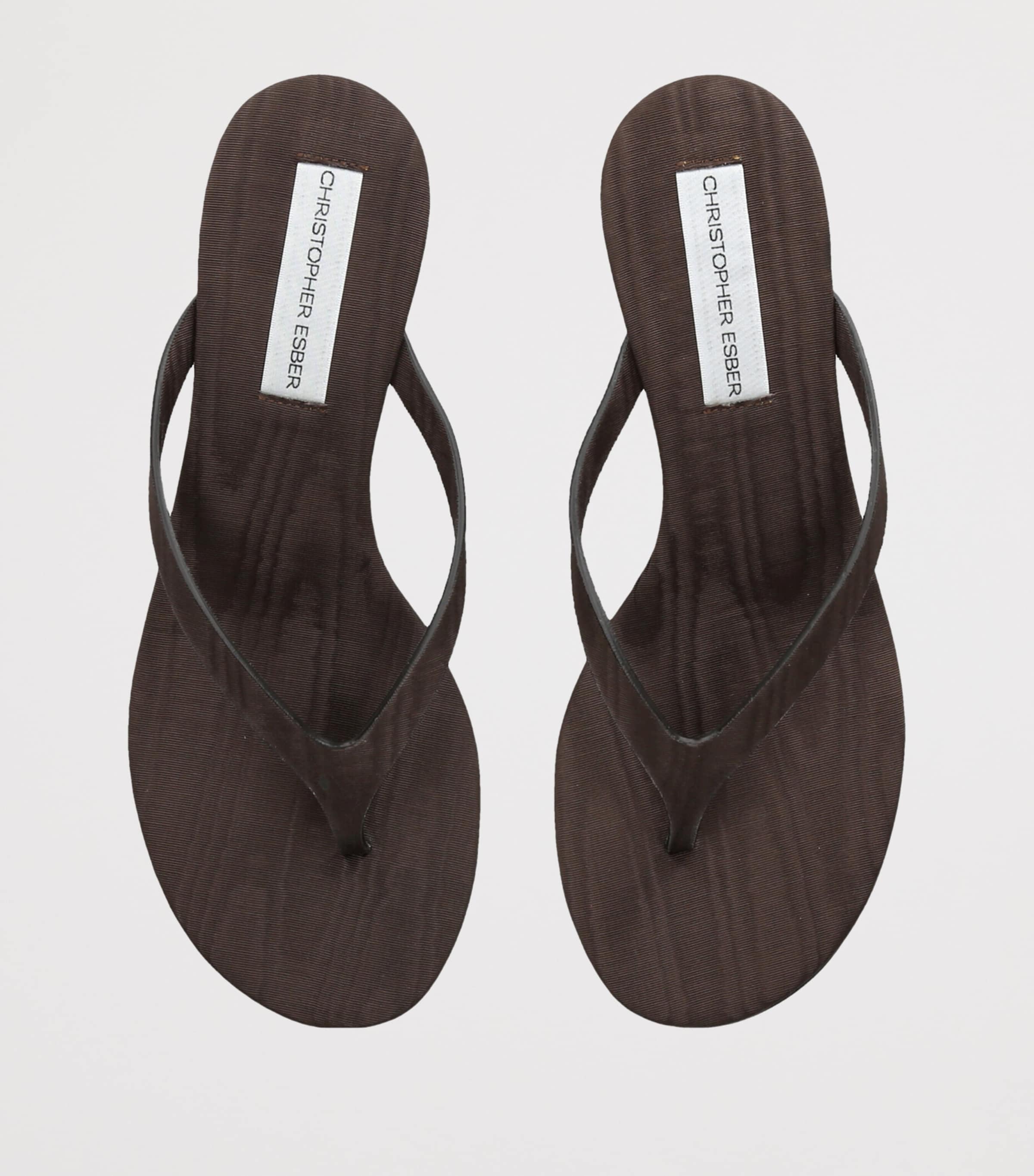 Christopher Esber Scala Wedge Sandals 45 Dark Brown Image 3