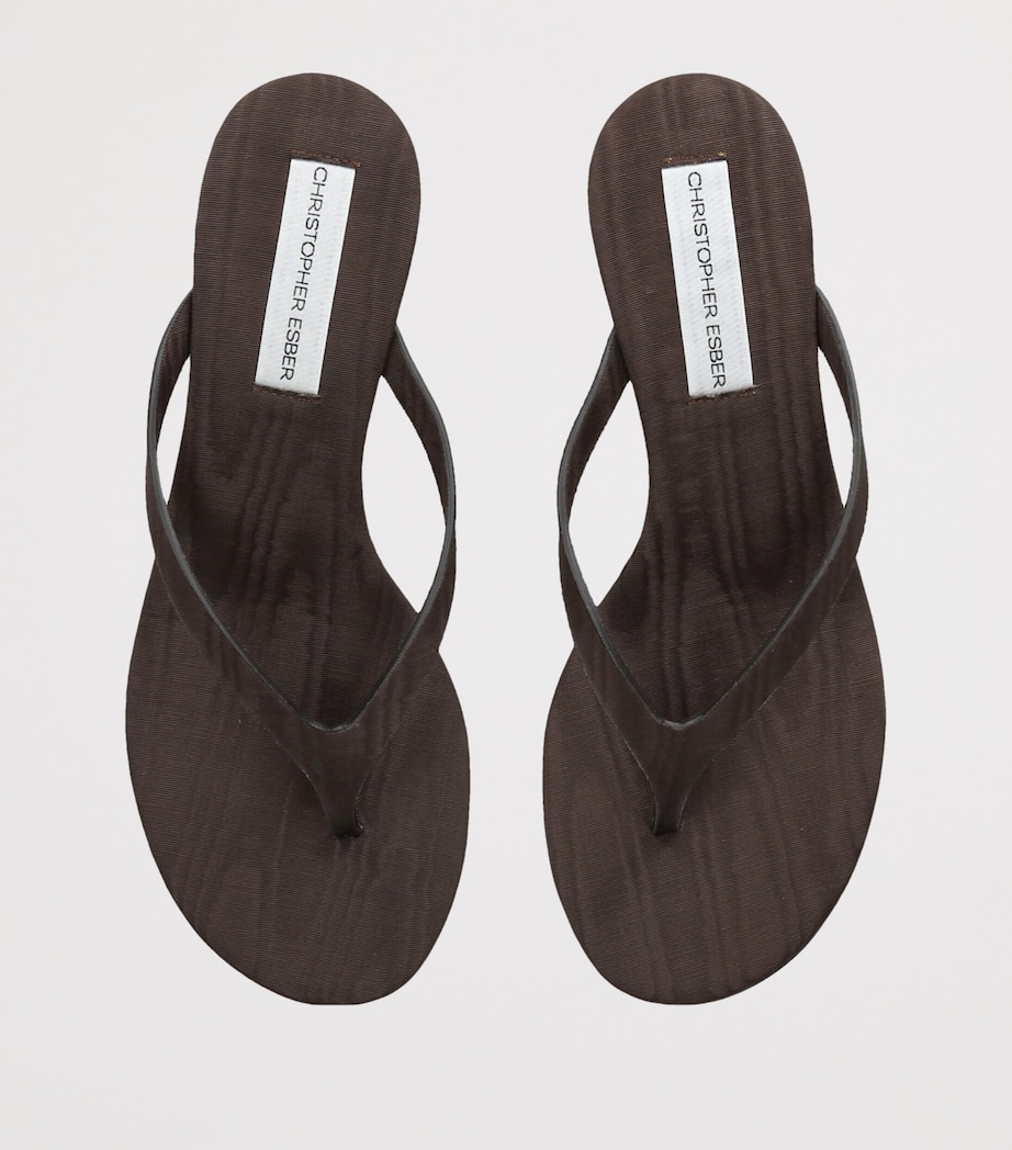 Christopher Esber Scala Wedge Sandals 45 Dark Brown Image 3