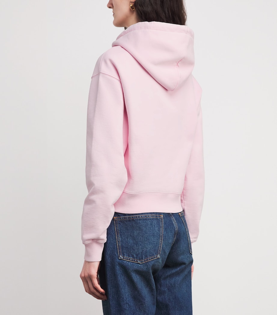Cotton Grosgrain Logo Hoodie 431 PINK 2 Image 4