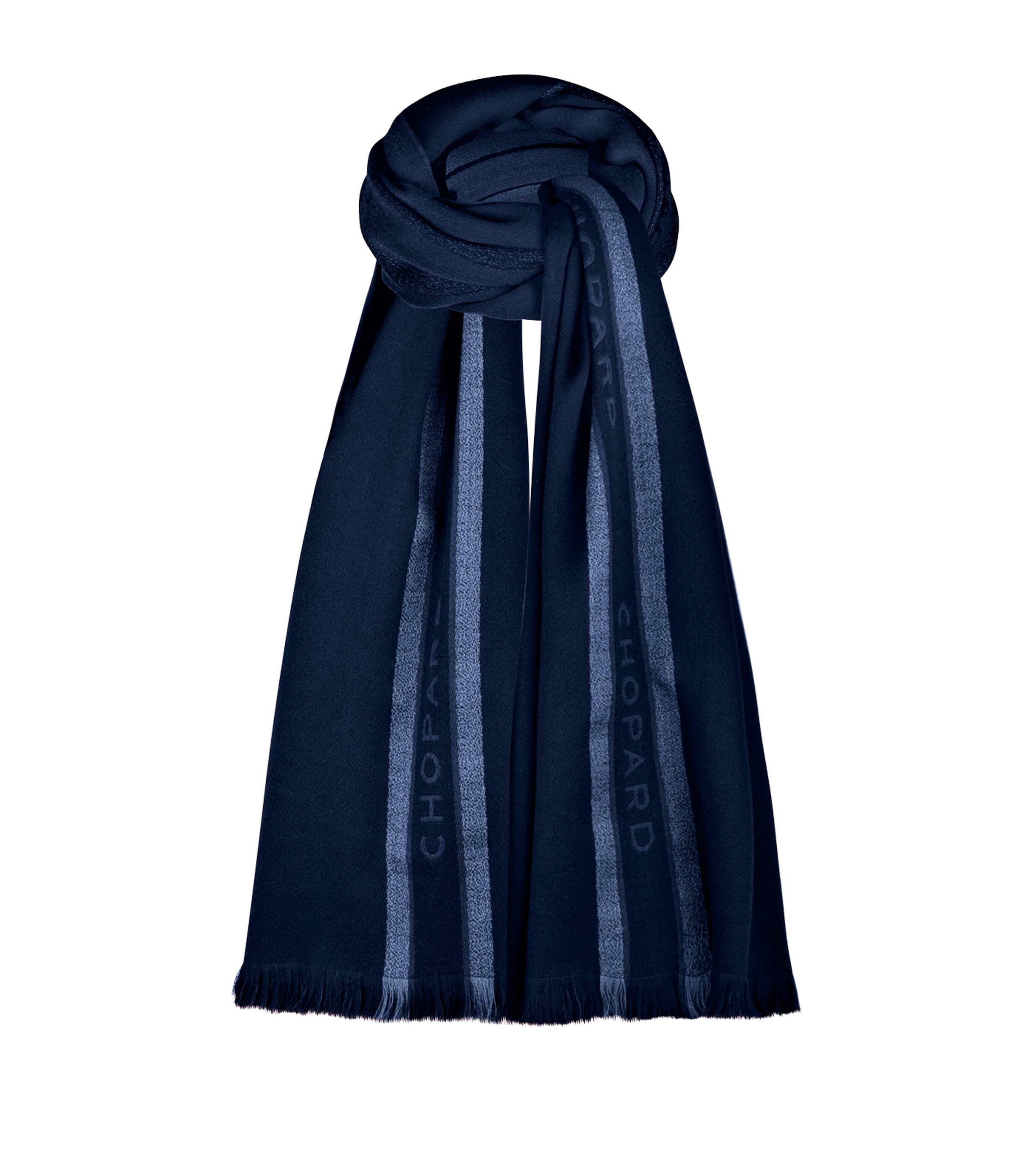 Wool-Silk Classic Scarf NAVY BLUE Image 2