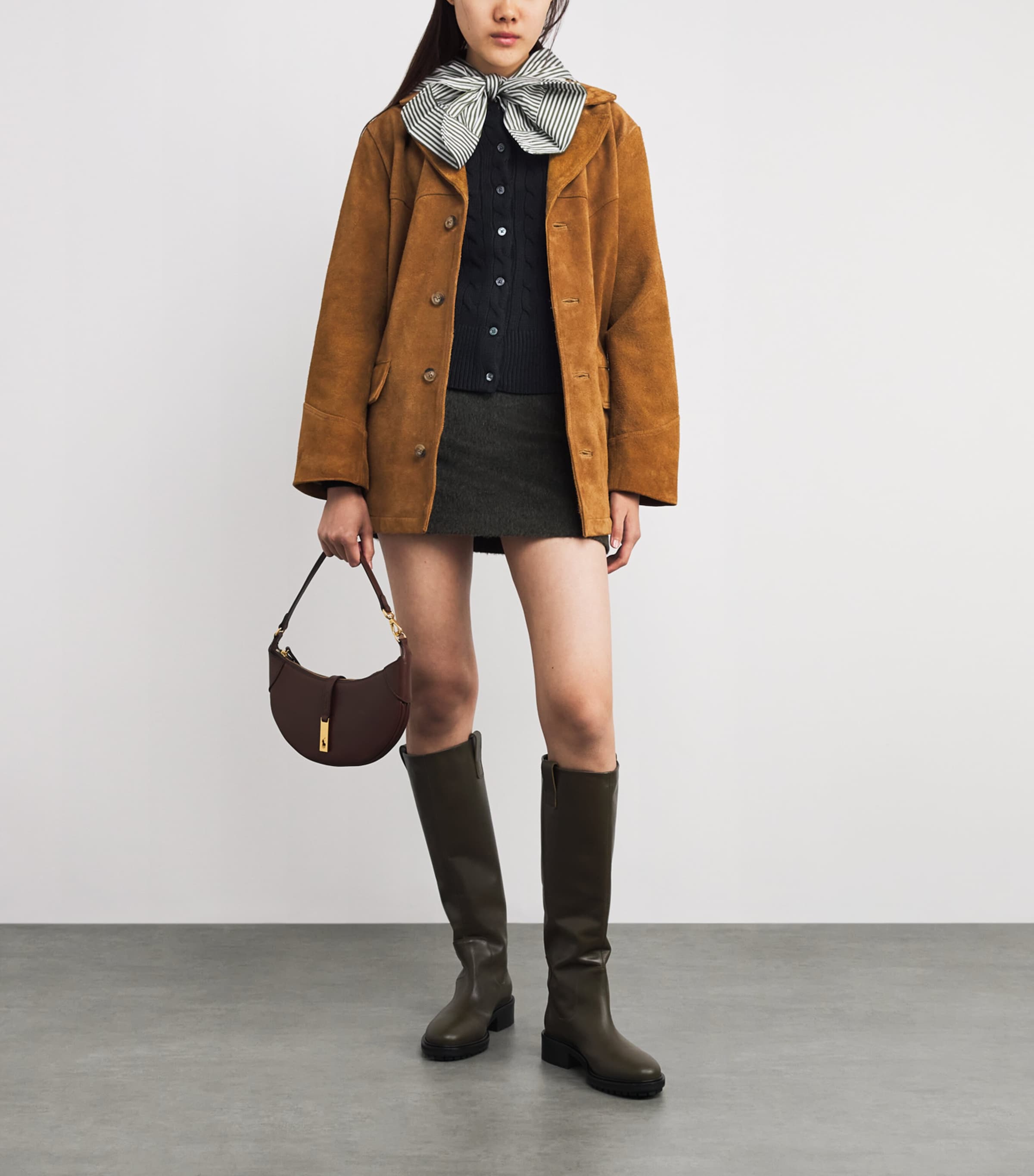 Cotton Cable-Knit Cardigan POLO BLACK Image 2