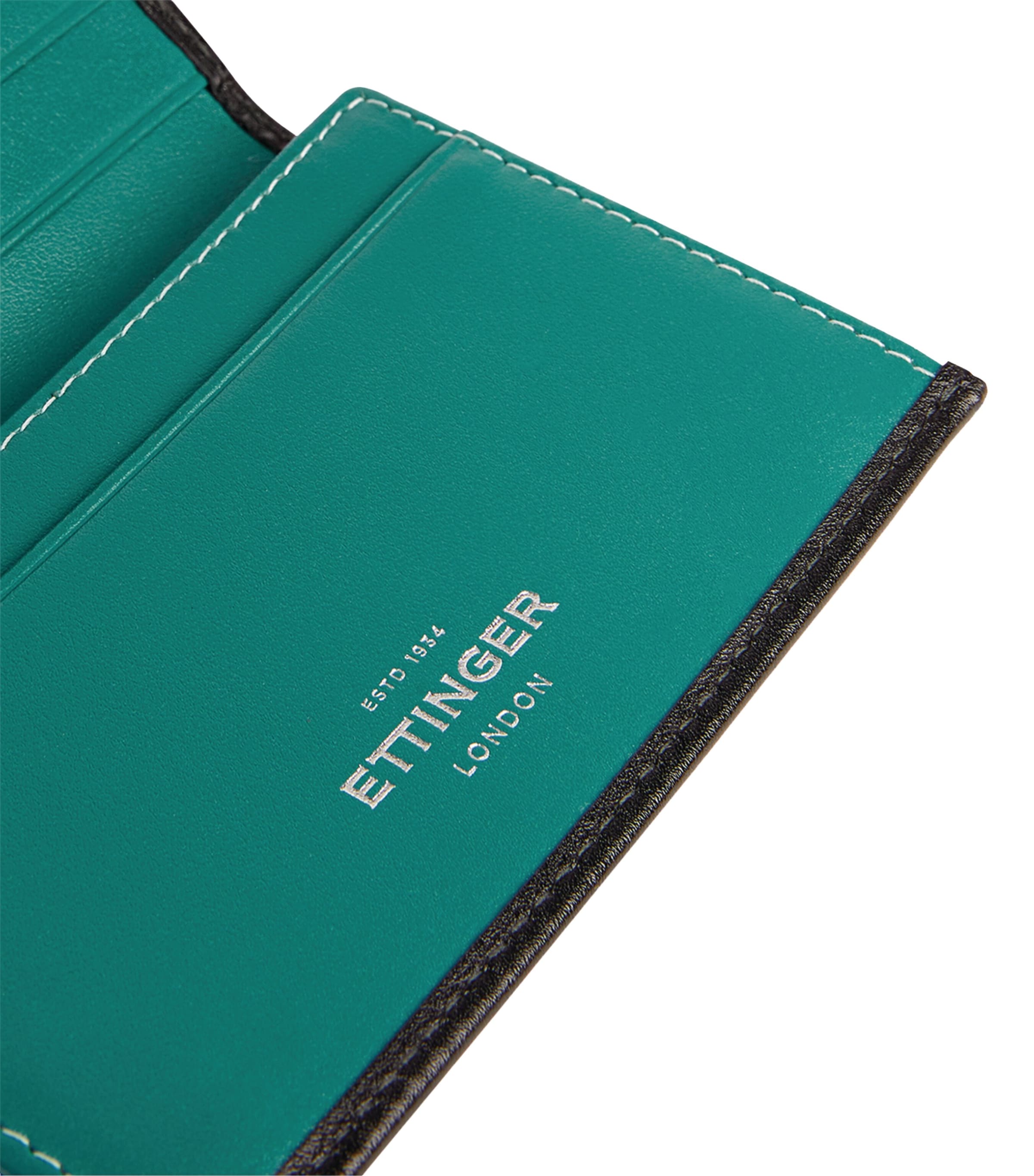 Ettinger Green 8-Slot Sterling Hide Coat Wallet | Harrods US