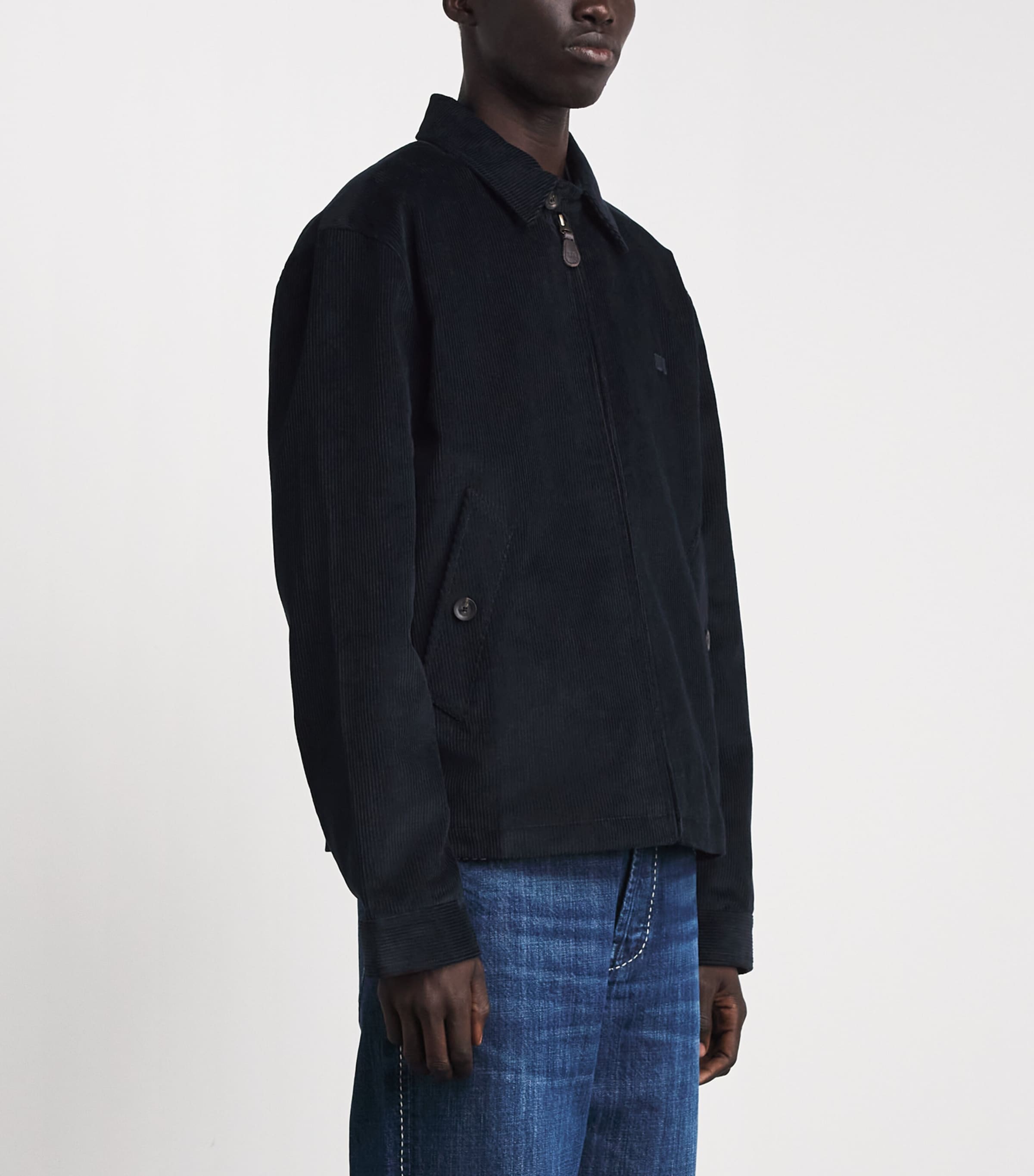 Wales Bonner Mens Corduroy Drew Shacket Navy Image 4