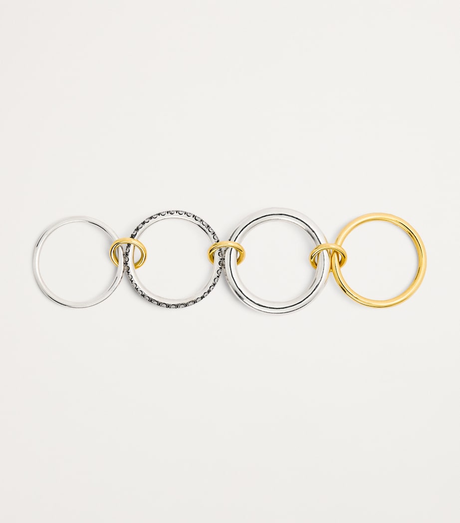 Yellow Gold, Sterling Silver and Diamond Janssen Ring YELLOW GOLD Image 3