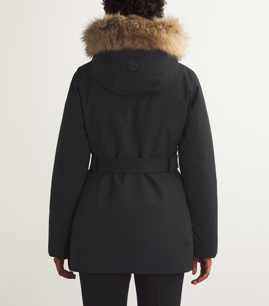 Fur-Trim Jeni-FZ Down Coat BLACK C0001 Image 4