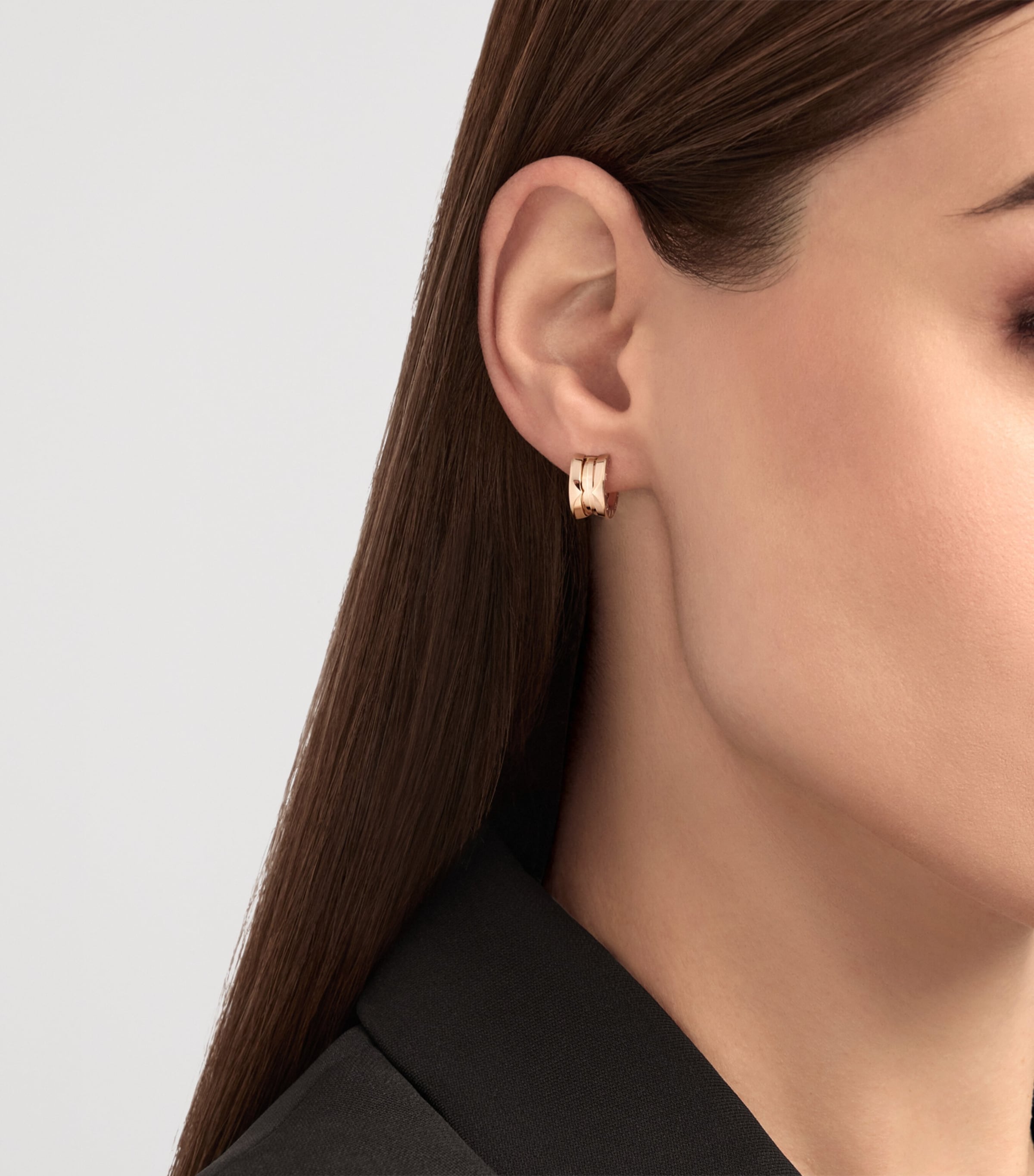 Bvlgari Rose Gold B.zero1 Single Hoop Earring Pink Gold Image 2
