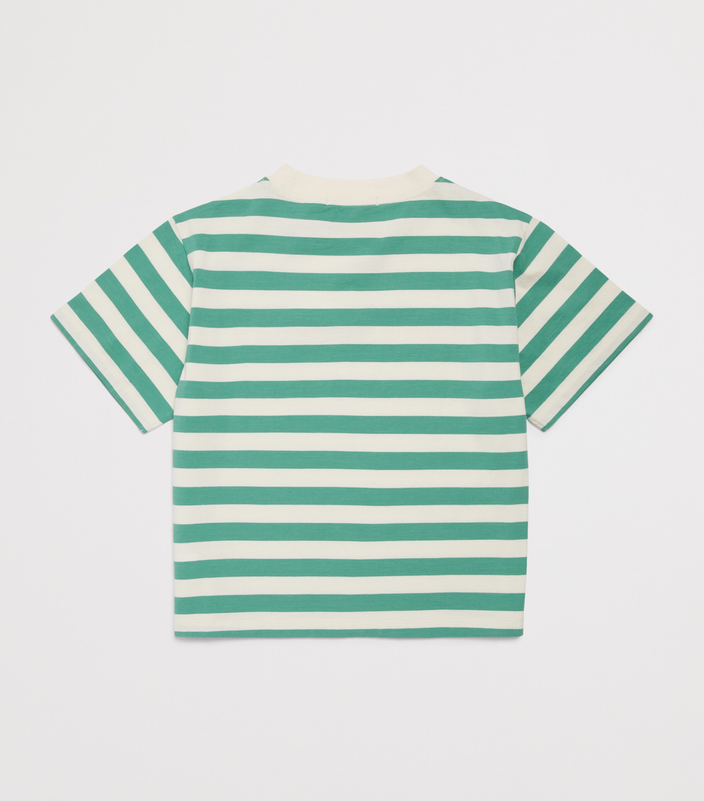 Bobo Choses Cotton Stripe Logo T-Shirt (4-5 Years) Offwhite Image 2