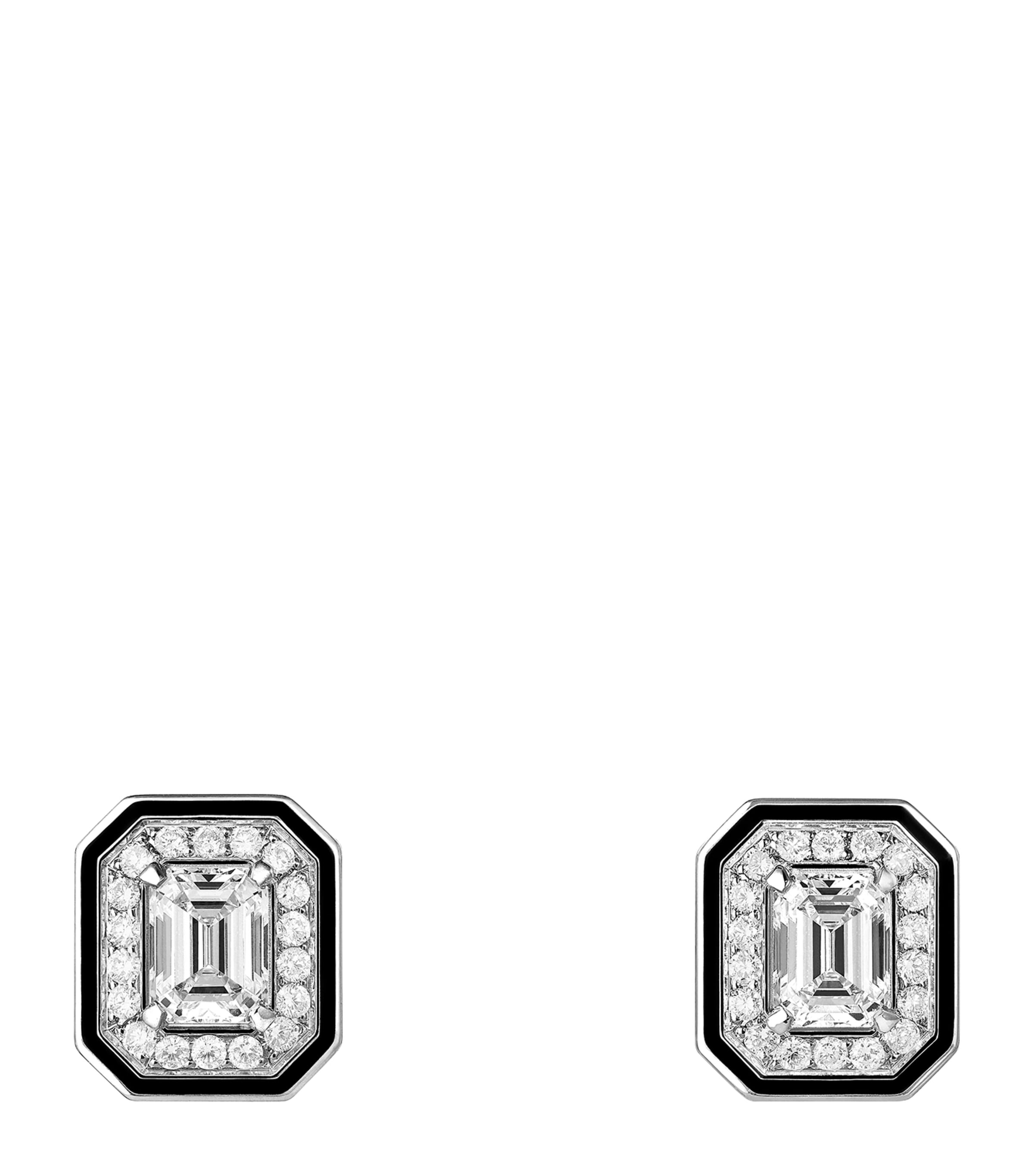 Boucheron White Gold And Diamond Vendôme Liseré Earrings In White