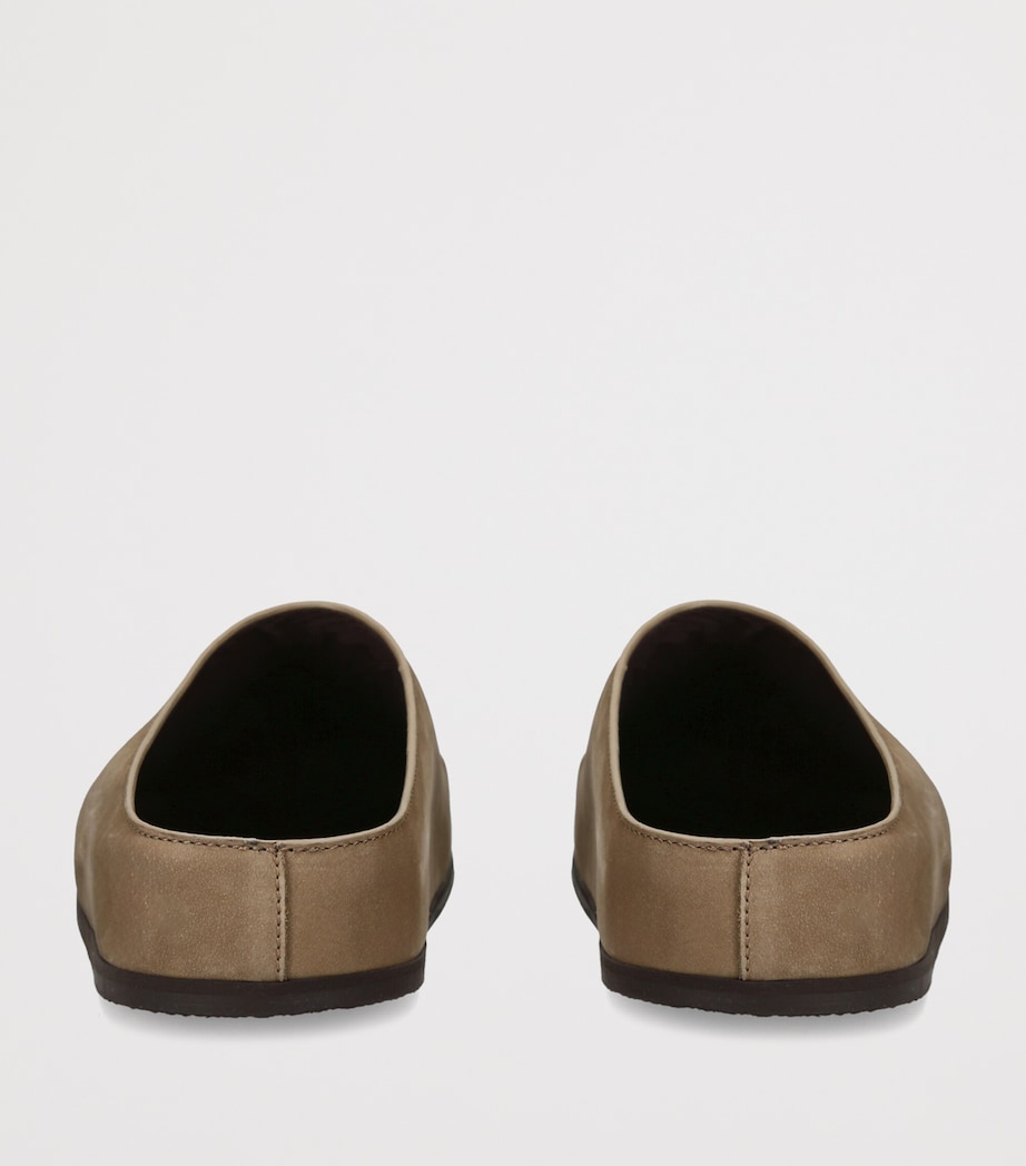 Studio Nicholson Nubuck Suede Slip-On Clogs Taupe Image 4
