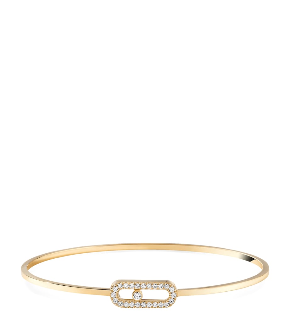 Messika Move Uno Yellow Gold and Diamond Bangle Yellow Gold Image 1