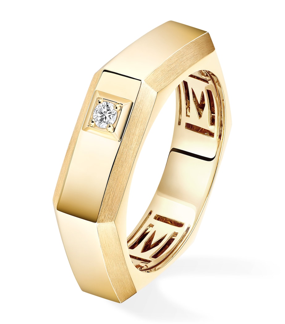 Messika Moderniste Yellow Gold and Diamond Medium Ring Yellow Gold Image 1