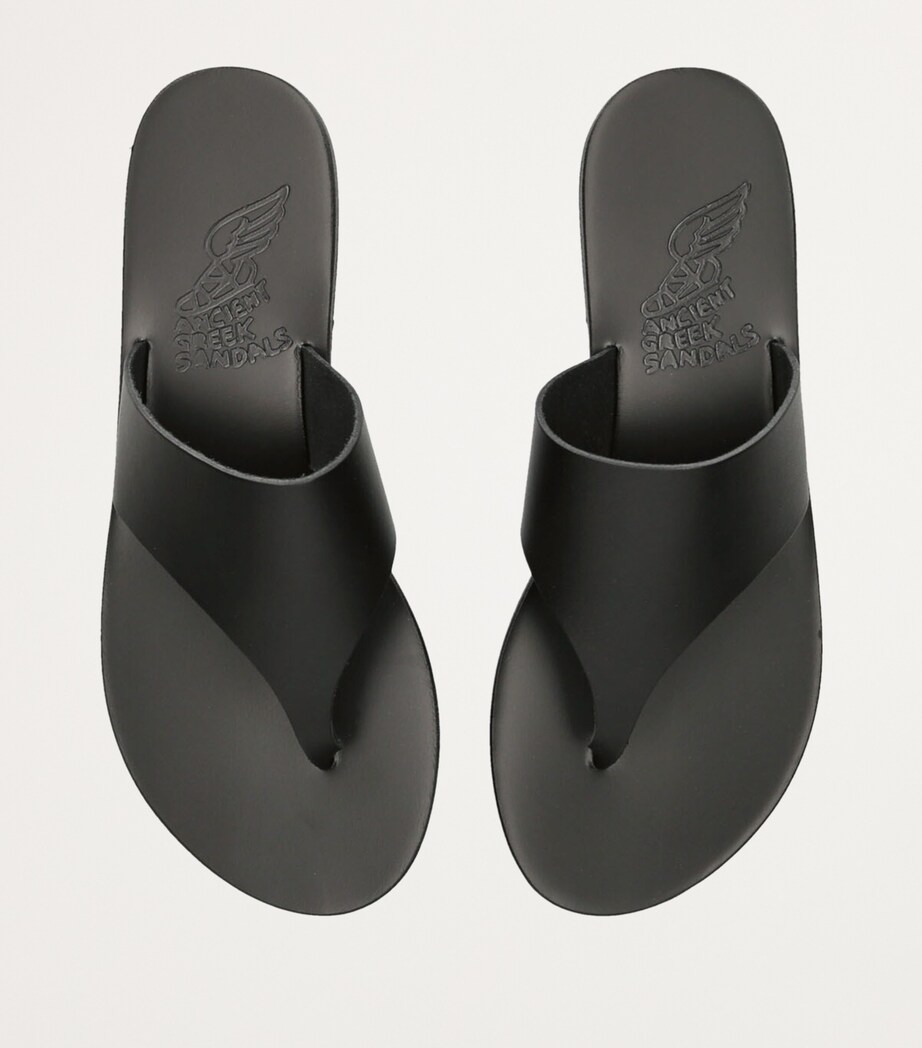 Ancient Greek Sandals Leather Mera Sandals Black Image 4