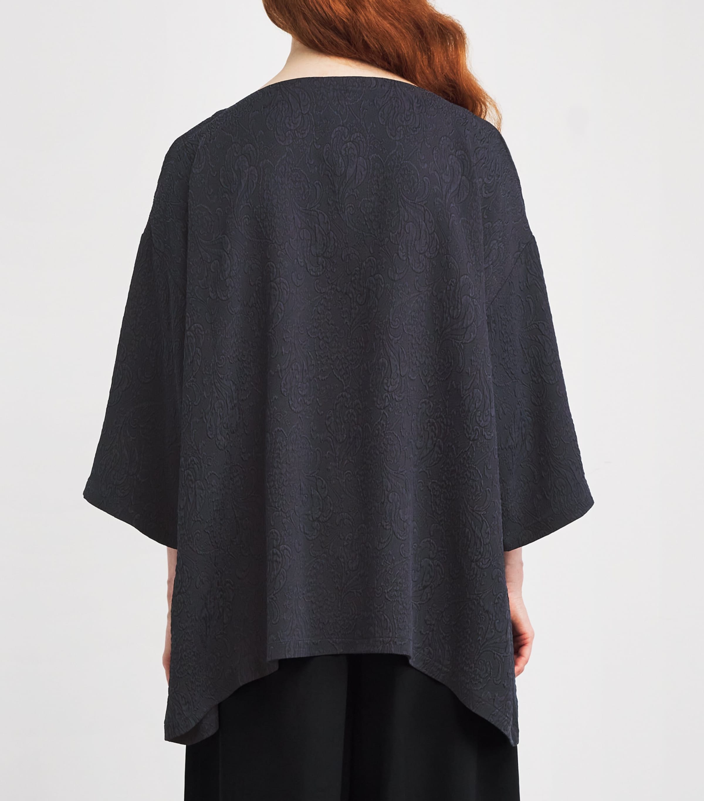 Silk Scoop-Neck Top NAVYDARK Image 4