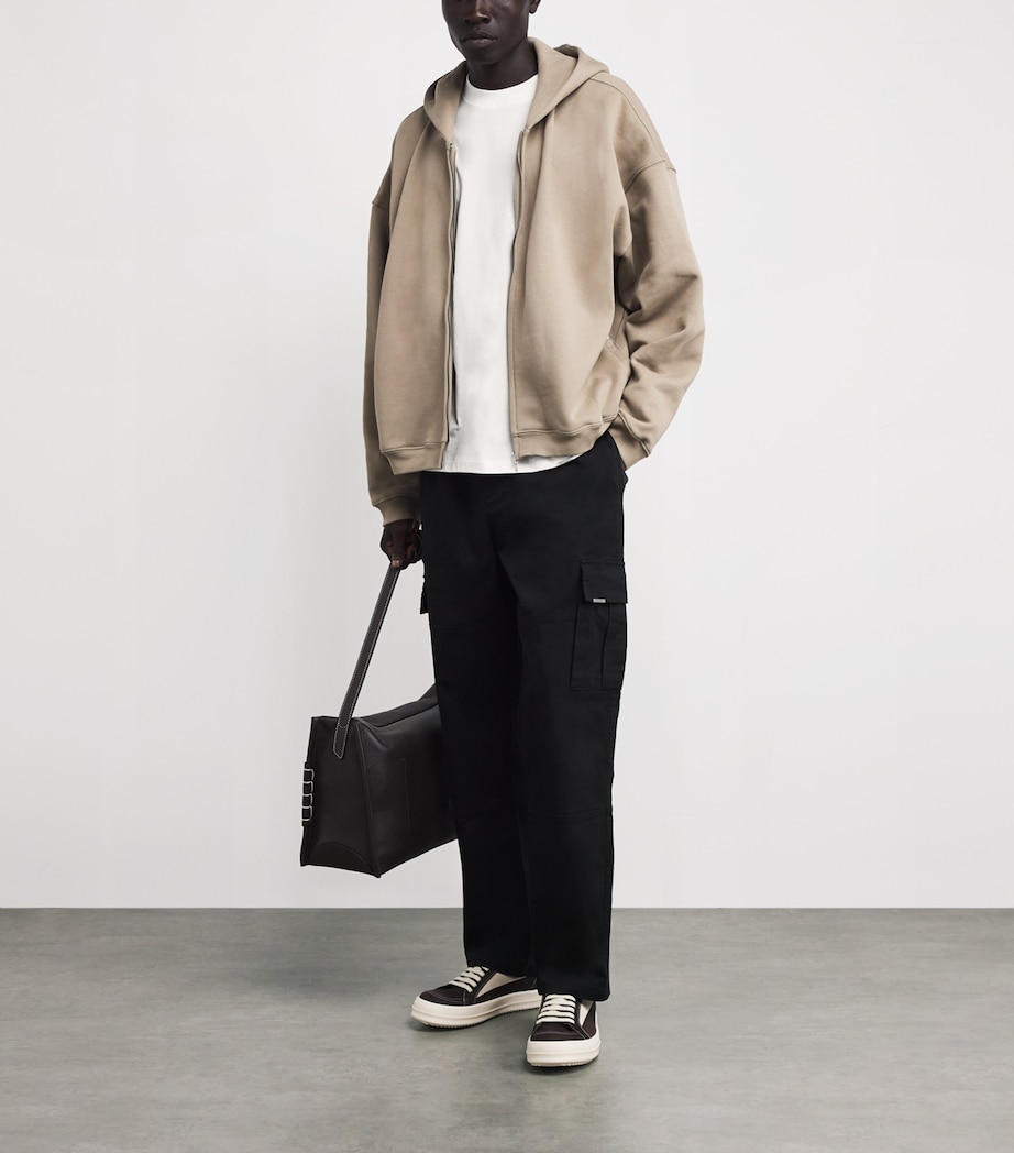 Cotton Initial Oversized T-Shirt FLAT WHITE Image 2