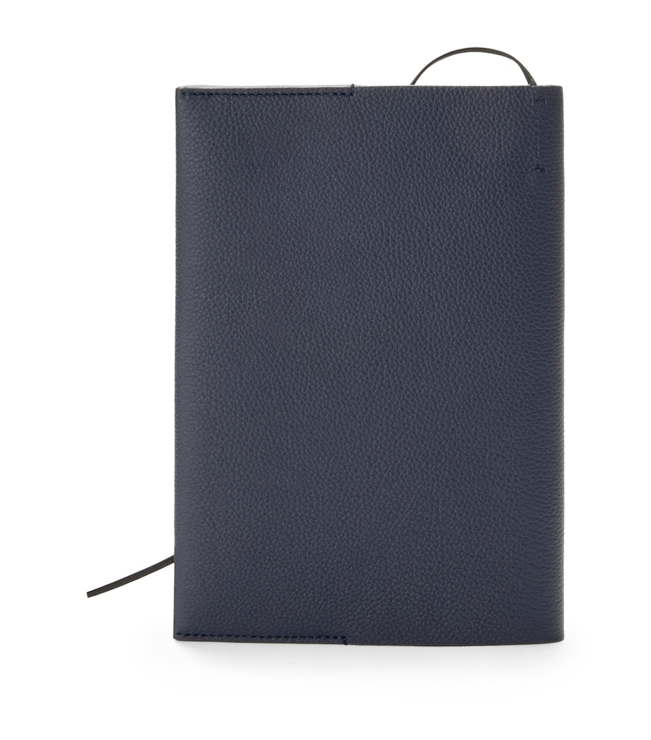 Leather Logo Notebook DARK NAVY BLUE Image 2