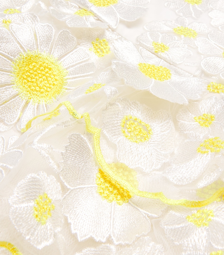 Floral-Embroidered Valeria Dress (3-16 Years) IVORY/YELLOW Image 3