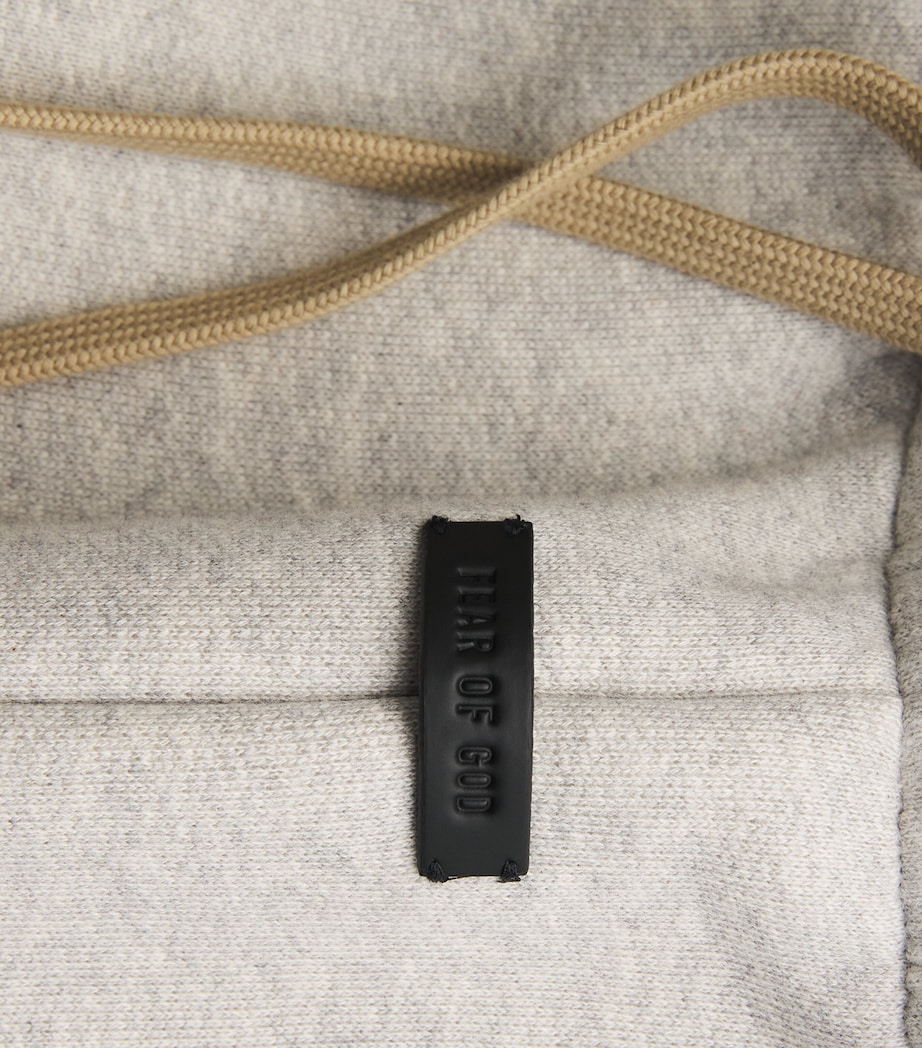 Wide-Leg Athletic Sweatpants MELANGE GREY Image 5