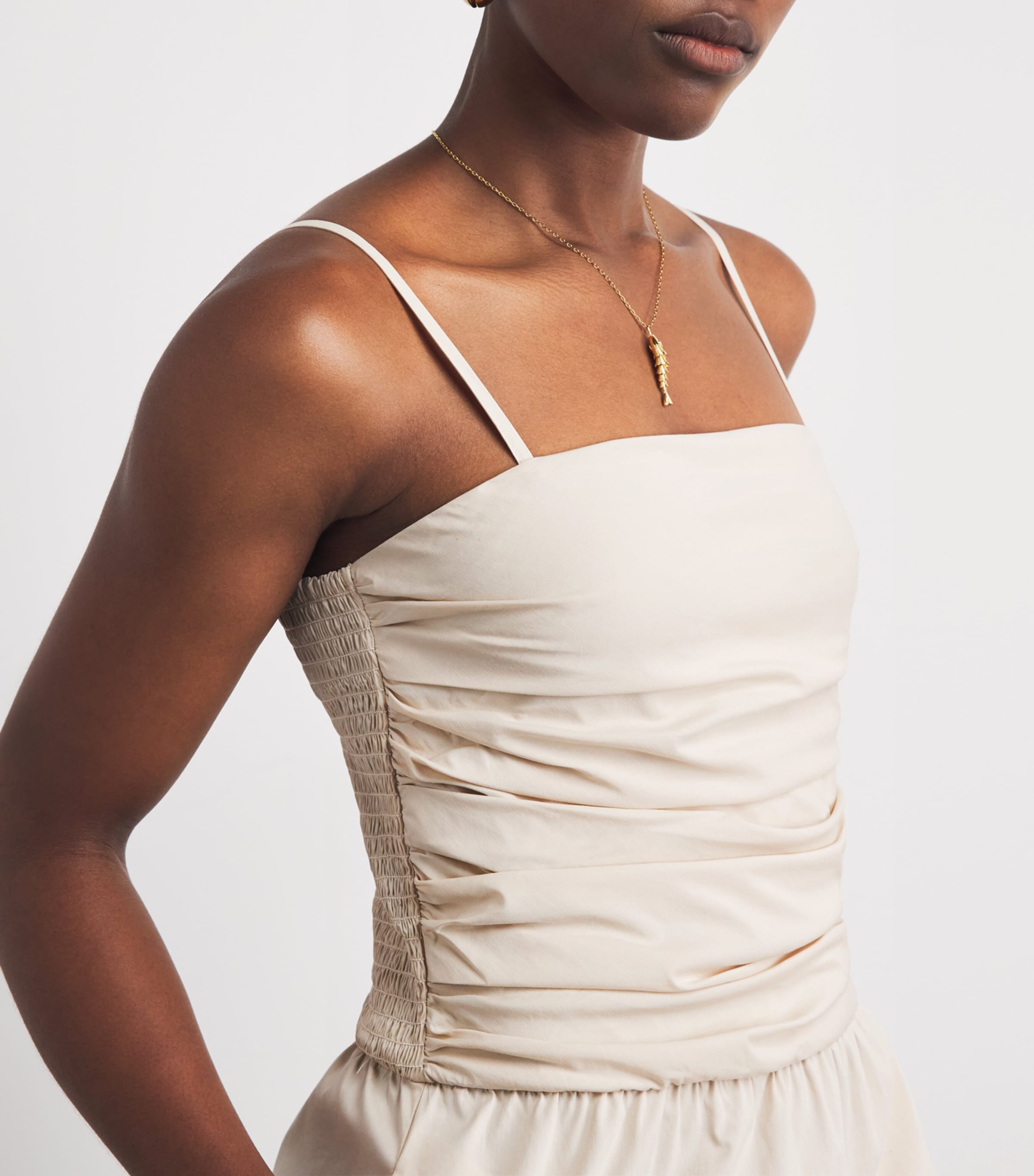 Stylein Womens Cotton-Blend Jamila Maxi Dress Oyster Image 3