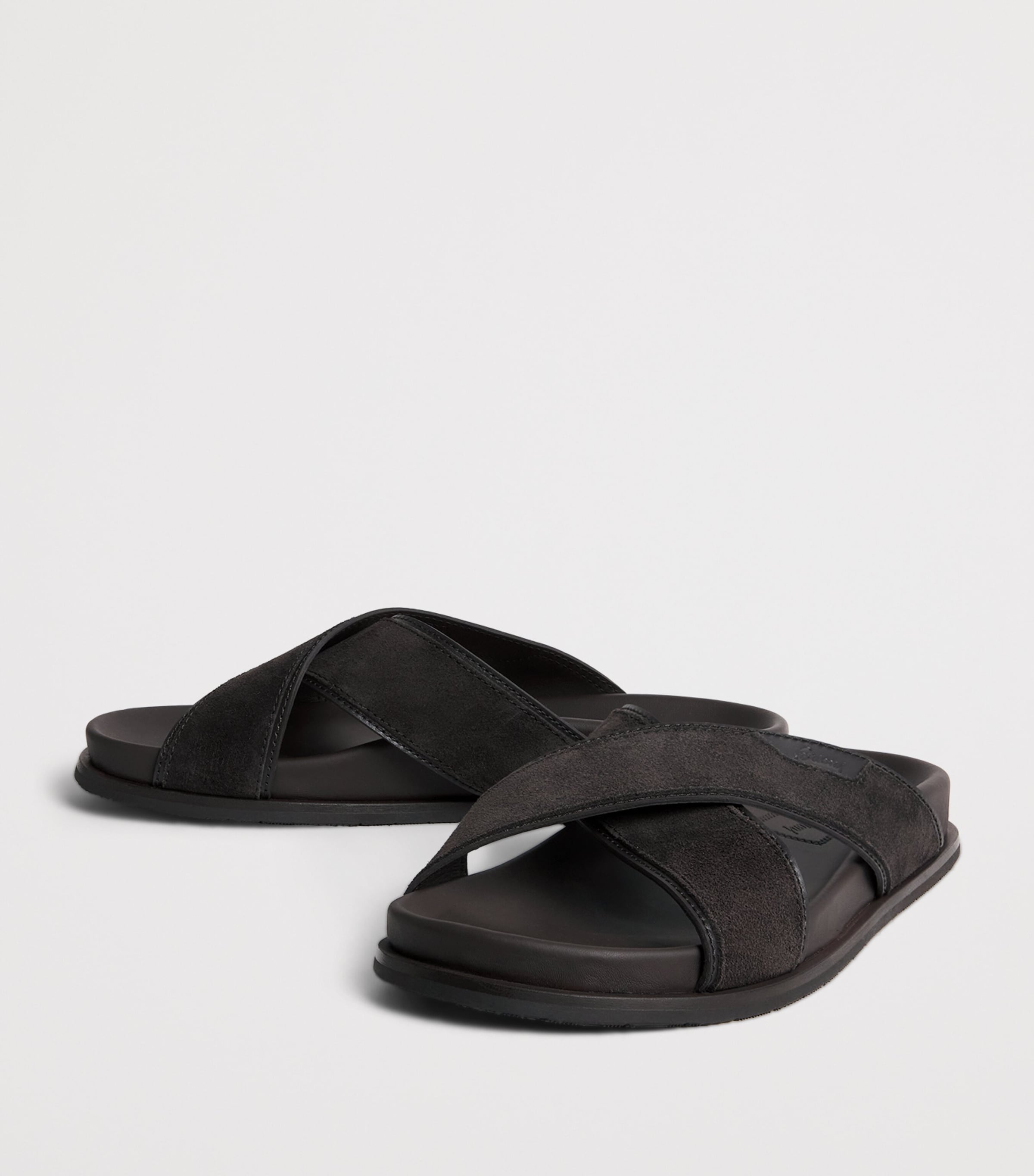 Brioni Suede Crossover Slides Image 2