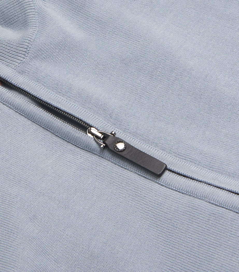 Cotton Zip-Up Cardigan 408 Image 5