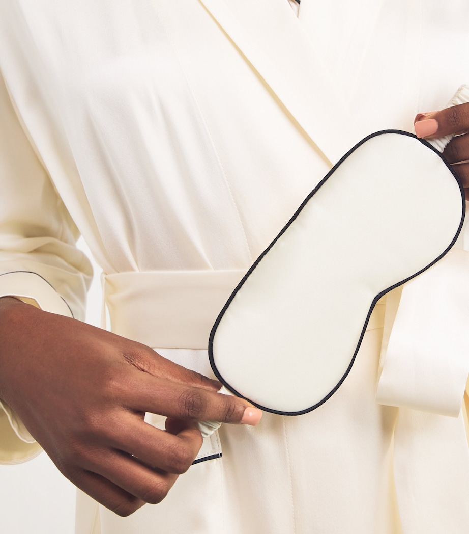 Silk Satin Sleep Mask IVORY Image 2