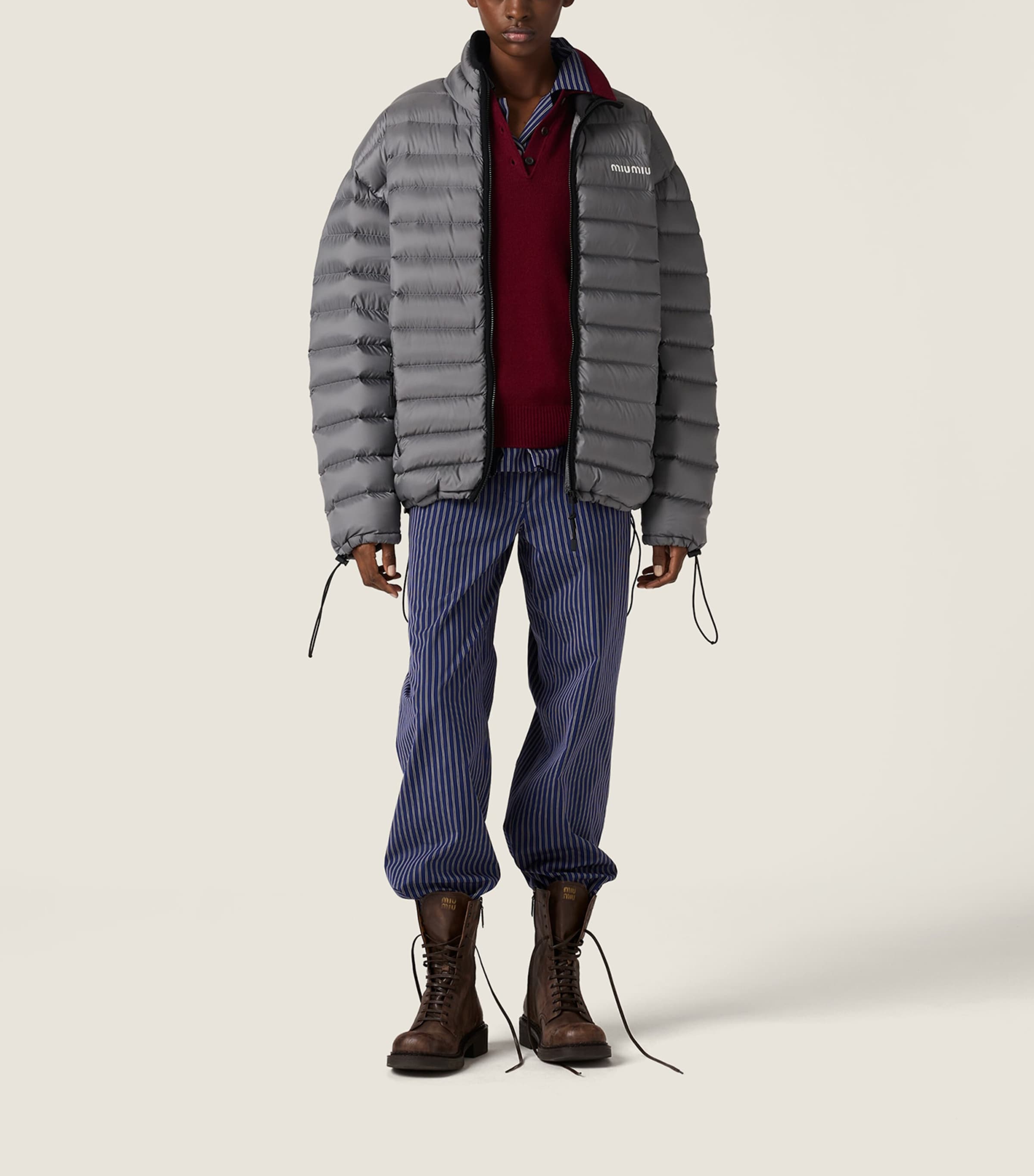 Technical Pongé Goose Down Puffer Jacket F0276 Image 2