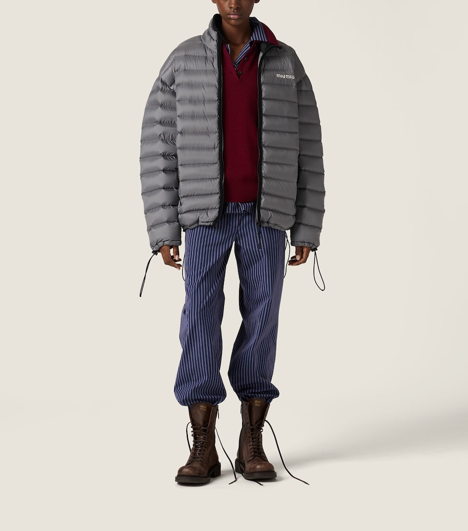 Technical Pongé Goose Down Puffer Jacket F0276 Image 2