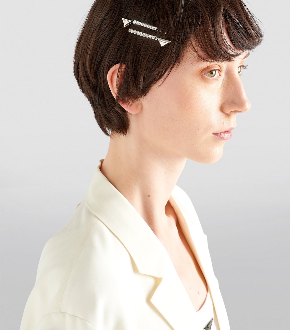 Set of 2 Embellished Triangle Hair Clips F0OKL Image 2